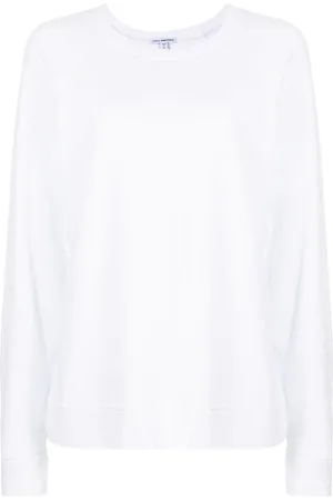 James Perse Sweatshirt i frotté med rund hals