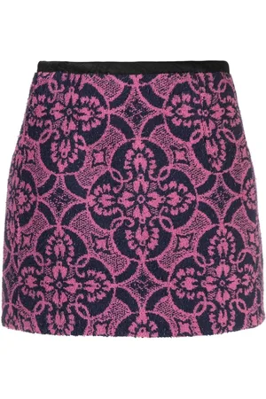 Marine Serre Kort jacquard-nederdel