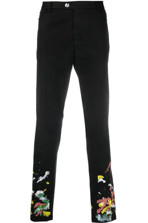 Philipp Plein Chinos i denim med malet effekt