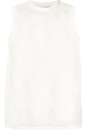 Elie saab Tanktop med blomster-applikation