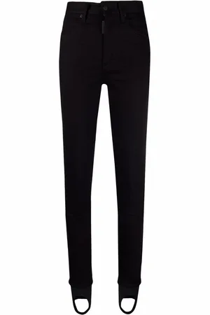 Dsquared2 Højtaljede jeans med stropper under foden