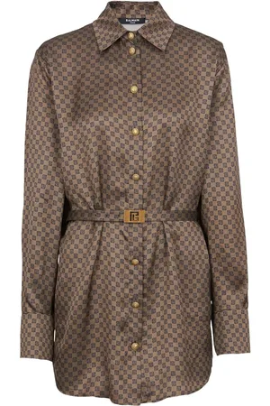 Balmain Skjorte med mini monogramtryk