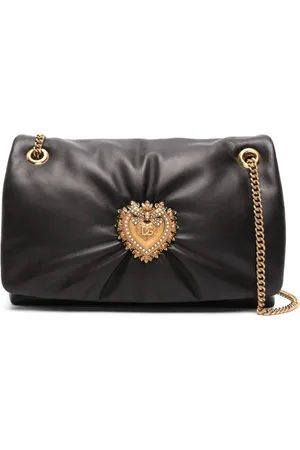 Dolce & Gabbana Mellemstor Devotion skuldertaske i læder