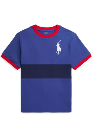 Ralph Lauren Stribet T-shirt med broderet logo