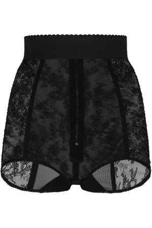 Dolce & Gabbana Højtaljede culotte-trusser med blondedetalje