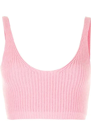 Cashmere In Love Ribstrikket cropped Reese vest