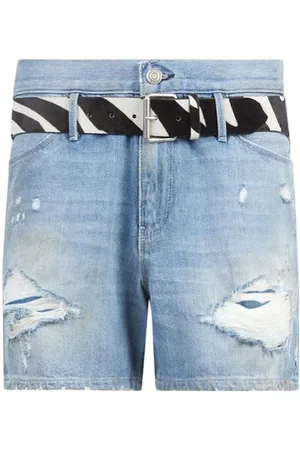 RTA Pierce denimshorts med slitageeffekt