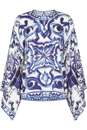 Dolce & Gabbana Bluse med Majolica-tryk
