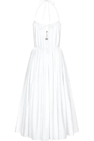Dolce & Gabbana Kort kjole med logoplade og halterneck