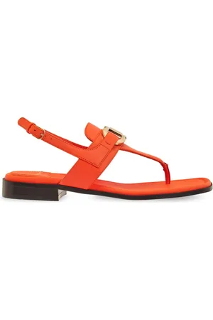Salvatore Ferragamo Flade Gancini lædersandaler