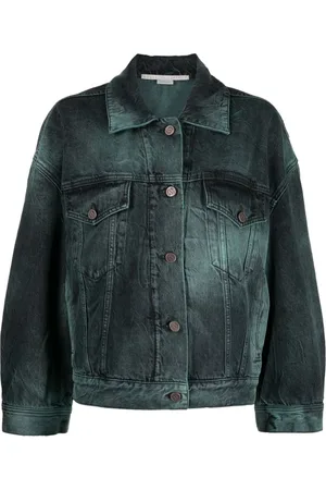 Stella McCartney Oversize denimjakke med batiktryk
