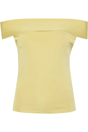Fabiana Filippi Fint ribbet top med off-shoulder-snit