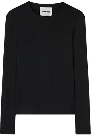 Jil Sander Langærmet T-shirt i jersey