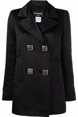 CHANEL 2010 dobbeltradet silkeblazer