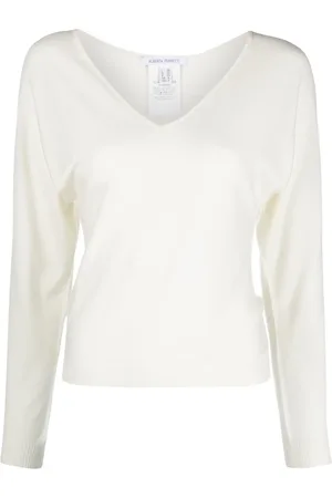 Alberta Ferretti Sweatshirt med V-hals