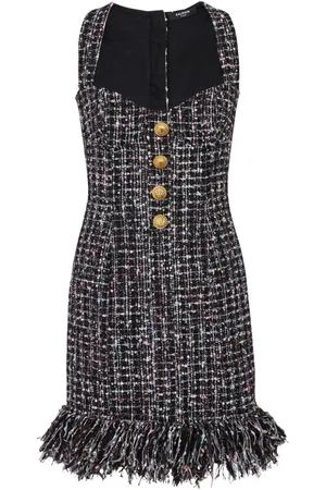 Balmain Kjole i tweed med knapper