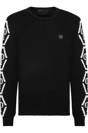 Philipp Plein Striktrøje med monogramtryk