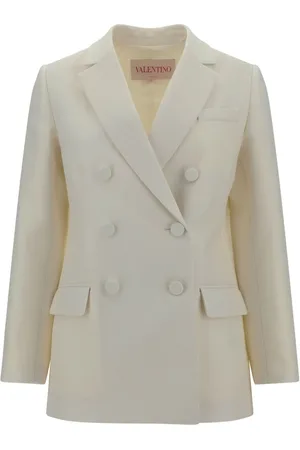 VALENTINO GARAVANI Dobbeltradet blazer med hakrevers