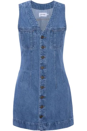 Frame Kort ærmeløs Trucker denimkjole
