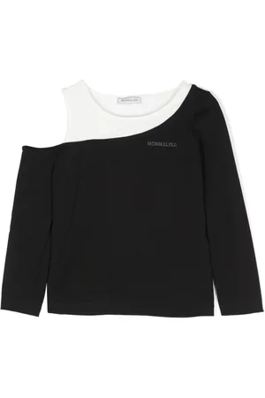 MONNALISA Asymmetrisk T-shirt med gummi-logo