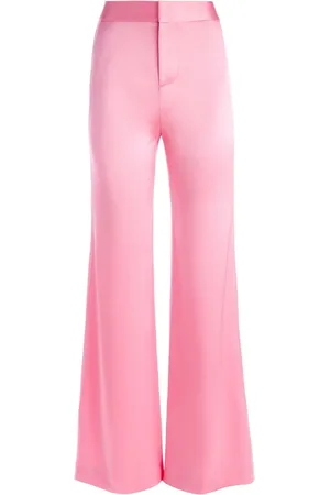 ALICE+OLIVIA Deanna palazzo-bukser med satin-finish