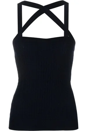 Patou Kabelstrikket top med halterneck