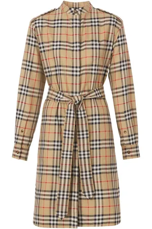 Burberry Vintage-ternet skjortekjole