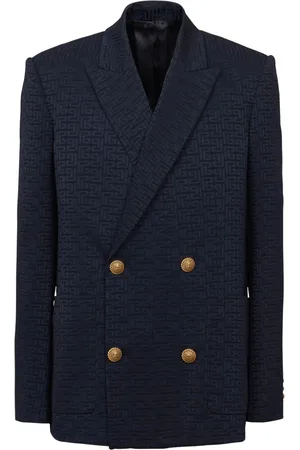 Balmain Blazer i satin med PB-monogram