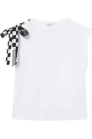 Puccini T-shirt med ternet bånd