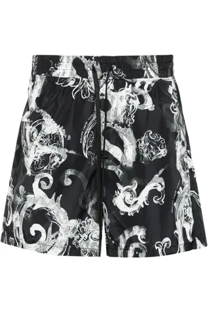 VERSACE Træningsshorts med Watercolor Couture-tryk