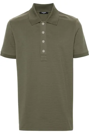 Balmain Jacquard-vævet polo i bomuld