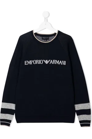 Emporio Armani Trøje med rund hals og logo