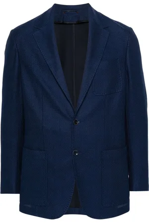 CANALI Enkeltradet blazer med tekstureret finish