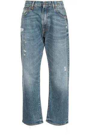 R13 Boyfriend-jeans med mellemhøj talje