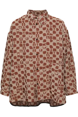 HENRIK VIBSKOV Big polo i silke med jacquard-mønster