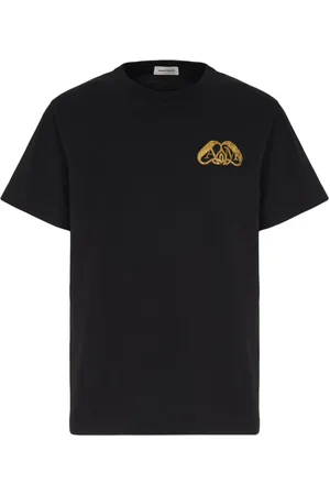 Alexander McQueen Half Seal T-shirt med logo-applikation