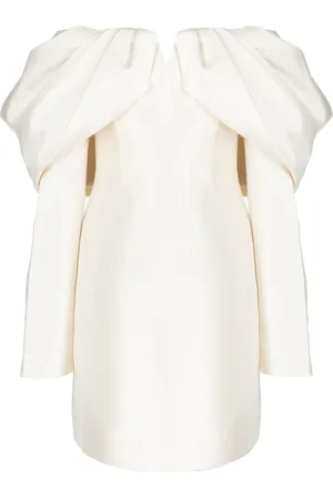 RACHEL GILBERT Kort Viola kjole med glimmer og off-the-shoulder-snit