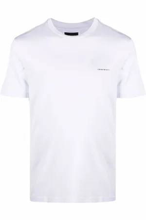 Emporio Armani T-shirt med rund hals og logotryk