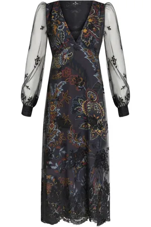 Etro Lang kjole i crepe de chine