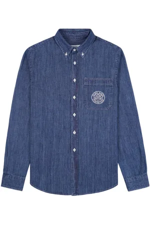Sporty & Rich Denimskjorte med logobroderi