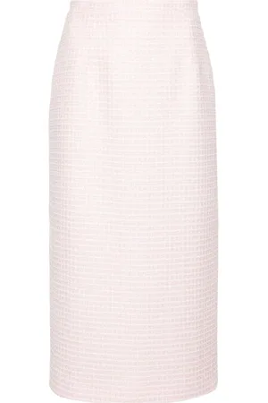 Alessandra Rich Pencil-nederdel i jacquard med pailletter
