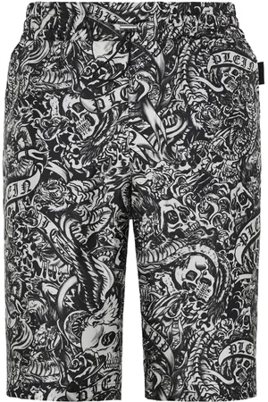 Philipp Plein Shorts med tattoo-tryk
