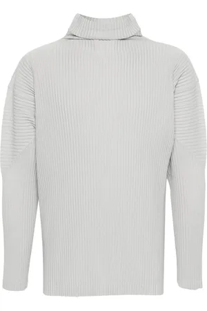 Issey Miyake Plisseret sweatshirt med lange ærmer