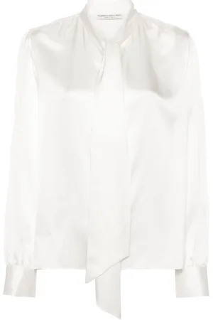 Alessandra Rich Bluse med sløjfekrave