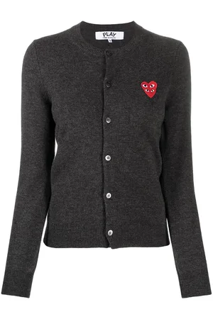 Comme des Garçons Uldcardigan med overlappende hjerte