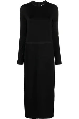 Jil Sander Midi kjole med lange ærmer