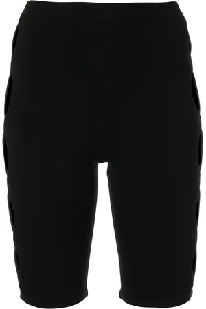 DION LEE Ribstrikkede shorts med udskæringsdetalje