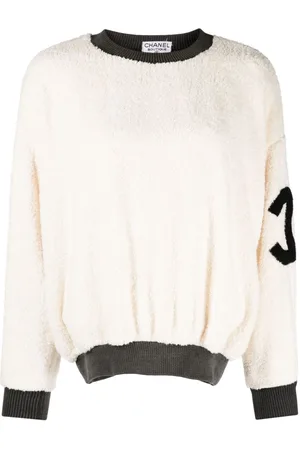 CHANEL 1992 sweatshirt i imiteret lammeskind
