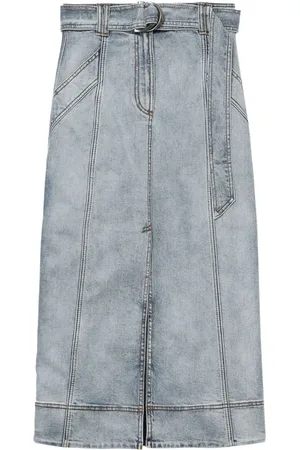 AJE Tofarvet denimnederdel