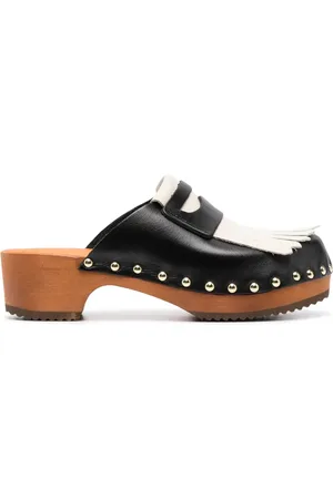 JEJIA 45mm mules med frynsedetalje